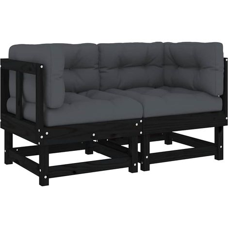 Maison Exclusive - Sofás esquineros con cojines 2 uds madera maci