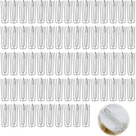 70 Pièces Crochets Rideaux en Acier Inoxydable avec 4 Dents, Crochet Rideaux, Crochets en Métal Robuste à Dents Profondes, Crochets de Rideau en Métal pour Pincer les Plis et les Rideaux Lourds (1/5)