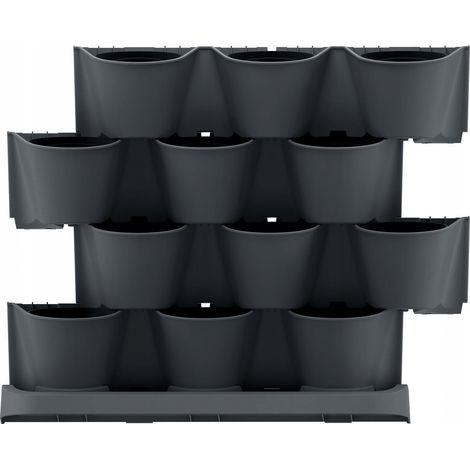 Prosperplast Jardinera moderna antracita 15 litros