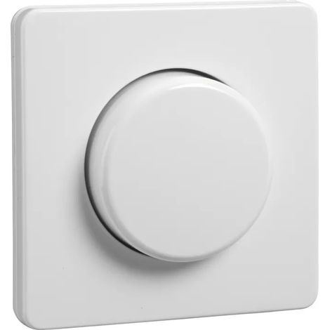 Elso Zentralplatte mit Drehknopf für Dimmer FASHION/RIVA/SCALA reinweiß ELG227014 (1/2)