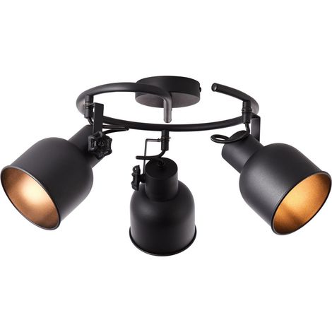 BRILLIANT Lampe, Rolet Spotspirale 3flg sand schwarz, Metall, 3x D45, E14, 18W,Tropfenlampen (nicht enthalten) (1/5)