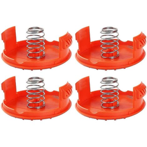 4 capuchons de bobine + 4 pièces de rechange compatibles avec les coupe-bordures Black+Decker RC-100-P (1/3)