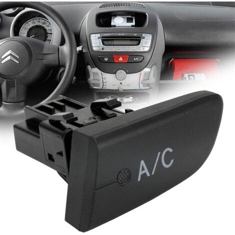 Interrupteur de commande de climatiseur – Compatible Peugeot 107, Citroen C1, Toyota Aygo MK1 2005-2014 – Plastique haute qualité – Remplacement direct - 6554KX (1/5)