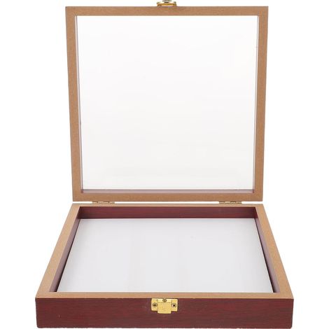 Petit Cadre Boîte à Ombre en Bois Carré avec Couvercle Acrylique Facile à Ouvrir pour Collection D'insectes et Objets Botaniques, pour Maisons et Salles de Classe (1/5)