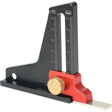 Jauge de Hauteur, Outils de Travail du Bois en Alliage d'aluminium, réglage la Hauteur la toupie, Accessoires scie à Table pour Le Travail du Bois, Accessoires toupie (1/5)