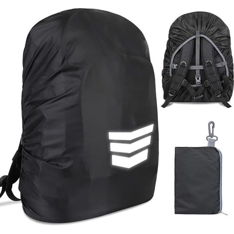 Housse de Pluie pour Sac à Dos avec Bandes Réfléchissantes, 30L-40L Housse de Pluie Imperméable pour Sac à Dos, Housse Sac à Dos Imperméable pour la randonnée, Le Camping, Les Voyages, Le vélo (1/5)