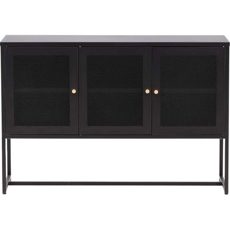 Malla Sideboard 3 Türen schwarz.