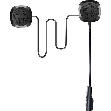 Casque audio Bluetooth 5.0 pour moto, kit mains libres sans fil, haut-parleurs, contrle des appels, microphones, écouteurs anti-interférences (gris) (1/5)