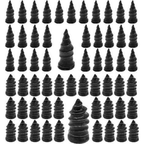 PA Kit de réparation pour pneus tubeless, 60 clous en caoutchouc, clous spiralés, outils de réparation rapide pour pneus, convient aux voitures, motos, camions et tracteurs. (1/4)