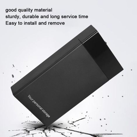 Qiilu boîtier de disque mobile w3530 Boîtier de disque dur externe 3,5 pouces USB 3.0 (100-240V) (prise UE)  ormatique boite (1/4)