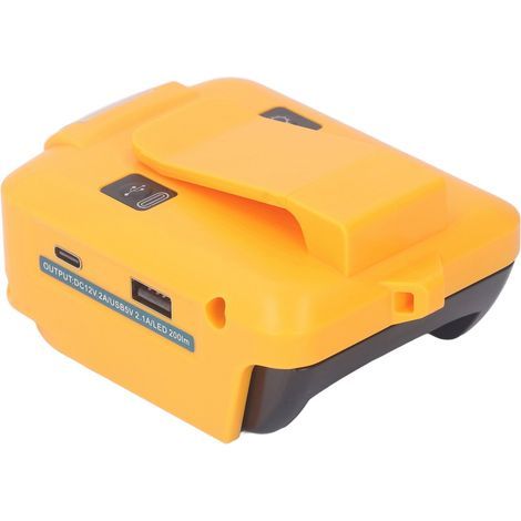 Adaptateur de batterie pour lumière LED, Port USB de Type C, sortie DC12V 2A, convertisseur au Lithium pour DCB180 DCB181 18V 20V (1/5)