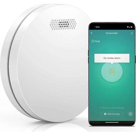 Détecteur de fumée connecté - Batterie 10 ans - Alarme incendie WiFi avec Smart Life - 1 pièce (1/5)