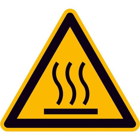 SafetyMarking Warnschild Folie SL 50 mm Warnung vor heißer Oberfläche 10 Stk.pro Bogen