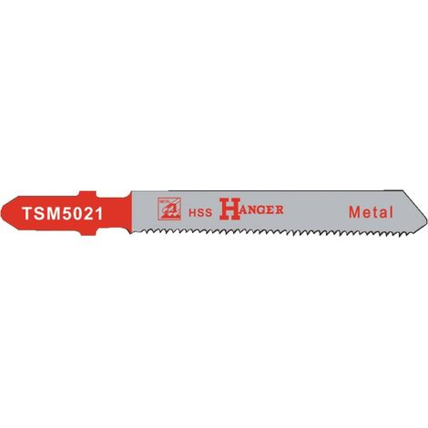 Pack de 5 lames de scie sauteuse TSM5021 pour métal 50mm - HANGER - 150202