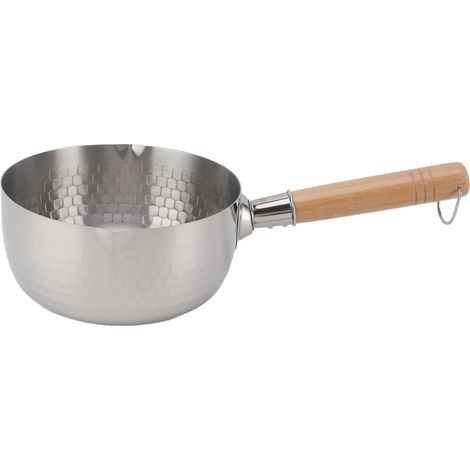 Pentola per noodles istantanei in acciaio inox, professionale, efficiente, riscaldamento uniforme che impedisce ai noodles di attaccarsi, adatta a fornelli a gas e a induzione, 20 cm/7,9 pollici. (1/5)