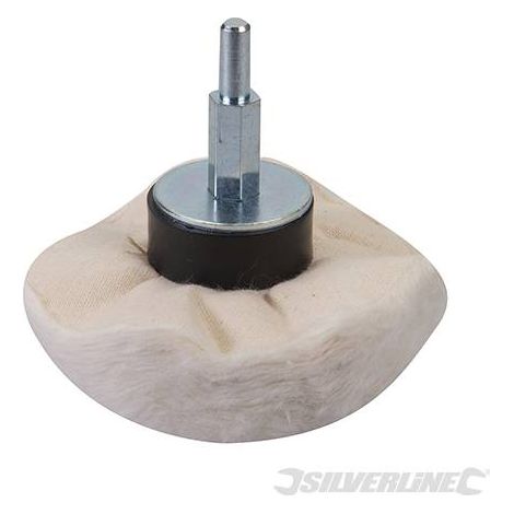 Spugna di lucidatura in cotone morbido per trapani elettrici diametro 6mm silverline-60mm