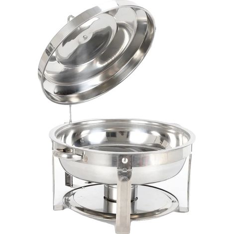 Fuente para servir, acero inoxidable, capacidad de 7,5 L, gris claro, 5 L (1/2)