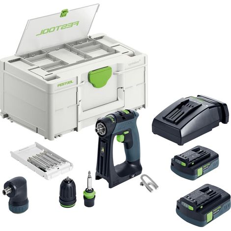 Festool Akku-Bohrschrauber CXS 18 C 3,0-Set, 2x 3,0 Ah + Ladegerät + Zubehör