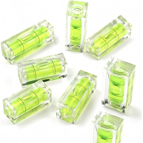 8pcs Mini Bubble Level 15x15x40mm, Small Bubble Level High Precision Transparent Acrylic, Compact Level Portable for Camera, DIY, Adjustment and Level Camping Car (1/5)