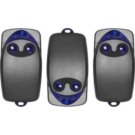 Trois télécommandes de porte de garage 433 MHz, compatibles avec les télécommandes de porte de garage à 2 canaux N1ce Flo2r-s.