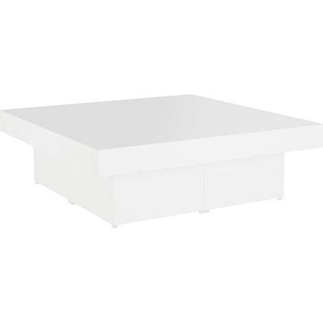 Maison Exclusive - Mesa de centro madera contrachapada blanco 90x