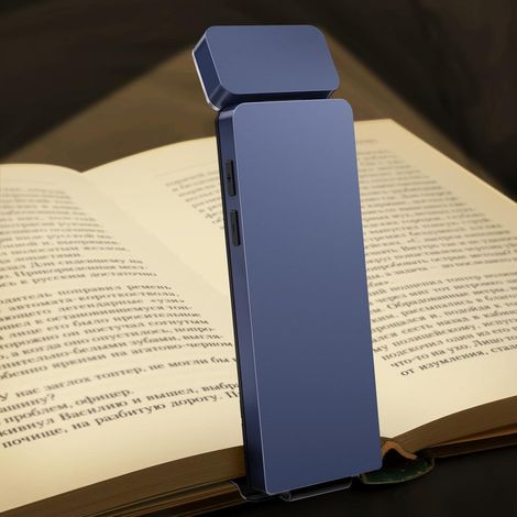 Lampe de lecture rechargeable à pince, 3 températures de couleur ambrée et intensité réglable, ultra-légère pour la table de chevet, les livres et la lecture des enfants (1/5)