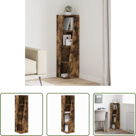 Eckschrank Geräucherte Eiche - Eckschrank Geräucherte Eiche 27,5x27x102cm Holzwerkstoff (1/5)