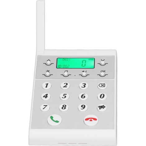 Interphone sans fil 1000m, appel clair, mise en réseau intelligente, système mains libres, poste principal blanc (1/5)