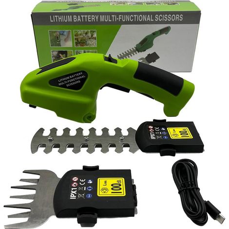 Elektrische Heckenschere, Lithium-Akku, Gartenschere, Rasentrimmer, Gartengerät