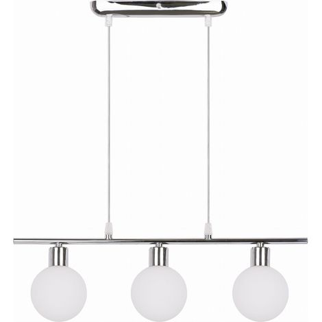 Lampadario Candellux ODEN 3xG9 cromato vetro bianco (1/2)