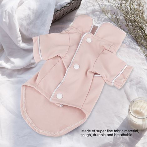 Pyjama pour chiot, vêtements de nuit pour chiens, chemise, combinaison, costume, manteau rose XS (1/5)