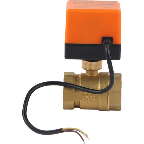 vanne à bille motorisée électrique en laiton, 2 voies, 3 fils, 2 points de commande, 220 V CA, G1-1/4 DN32 (1/5)