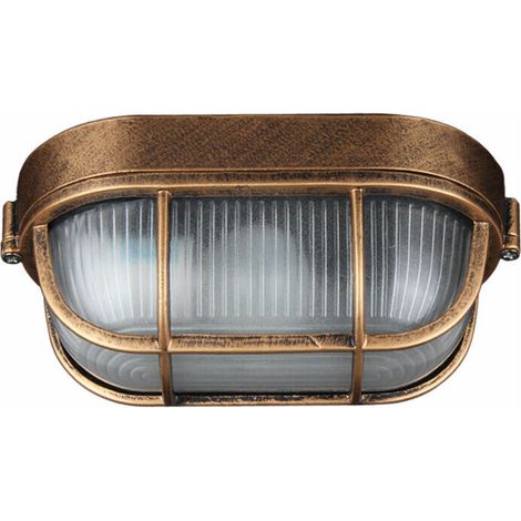 Green Mobility-Applique D'extérieur Lampe Murale Industrielle Rétro Lampe De Bateau Ovale hublot Lampe, elliptique Plafonnier Applique Éclairage Luminaire, Pour l’Intérieur et l’Extérieur E27 (1/4)