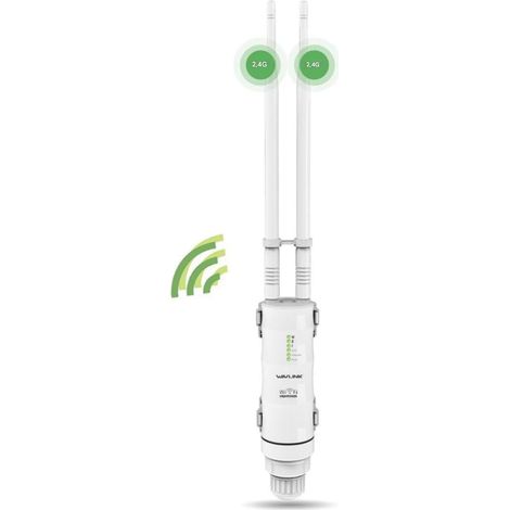 WiFi Range Extender - 2.4 GHz - 300 Mbps - IP65 Waterproof Outdoor - 1000 mW Output - PoE Support - 430 x 50 x 50 mm (1/5)