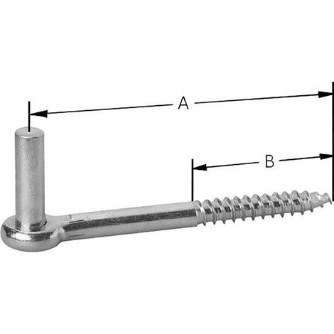 Pollmann Einschraub-Haken D13 x160 mm hell verz.