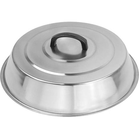 Couvercle rond en acier inoxydable 12 pouces pour moule à pâtisserie - Couvercle pour faire fondre le fromage et cuire à la vapeur (1/5)