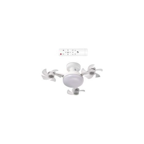 Ventilateur de Plafond Bas Profil E27 - Luminaire Réglable, Refroidissement Silencieux pour Terrasse ou Porche (1/5)