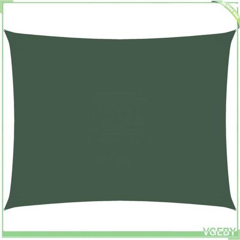 Voile de parasol rectangulaire - FAFEICY - 135476 - 2 x 3,5 m - Tissu Oxford enduit PU - Vert foncé (1/5)