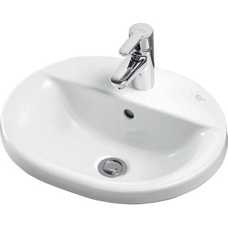 Ideal Standard Concept Oval Countertop Basin 550mm Wide 1 Tap Hole (1/3)