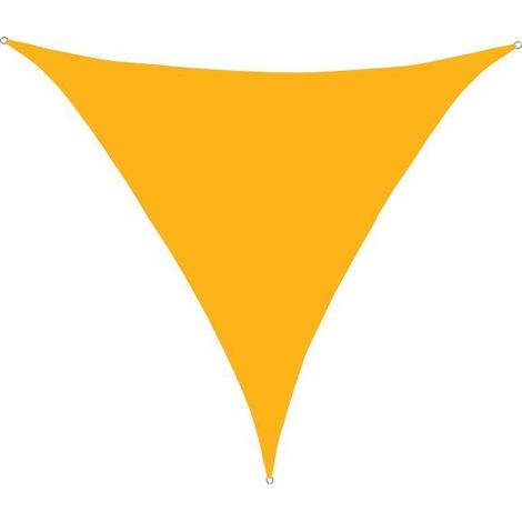 S-giant Voile d\'ombrage Imperméable Triangulaire 3.6x3.6x3.6m Toile Ombrage UV Protection pour Terrasse Jardin Extérieur-Jaune mangue