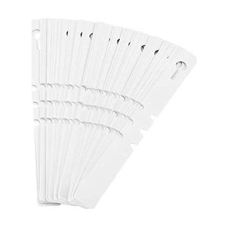 100 Stück Kunststoff-Pflanzenstecker, Rasenornamente, Baumschul- und Gartendekoration (Weiß) (1/5)