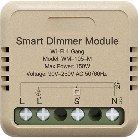 Module variateur intelligent Tuya WiFi, pour interrupteur éclairage DIY, contrôle appli distance, compatible Google Assistant commande vocale