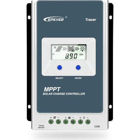 Contrôleur de charge solaire MPPT Tracer A Series 10A/20A/30A/40A avec 12V/24V DC Identification automatique de la tension du système(10A) (1/5)