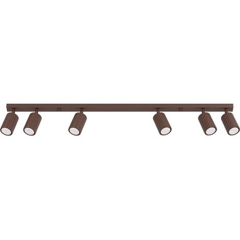Deckenleuchten Karbon braun 6xGU10 117cm Aluminium Sollux (1/5)