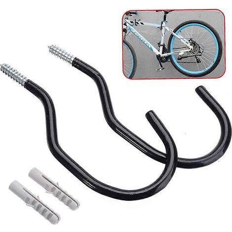 1 Paar Fahrradhaken, kompatibel mit allen Fahrradtypen, große Öffnung, einfach zu montieren und zu demontieren - Perfekte Haken/Halterungen zum Aufhängen von Fahrrädern an der Decke oder Wand Ihrer Ga