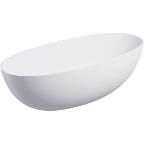 OMNIRES Shell - Baignoire îlot, 175x78 cm, blanc mat SHELL175WWBM (1/2)
