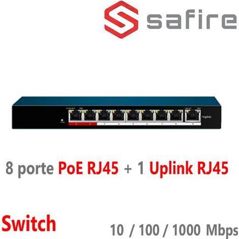 SF-SW0908POE-60 SWITCH DA TAVOLA 8 PORTE RJ45 10/10/100 MBPS