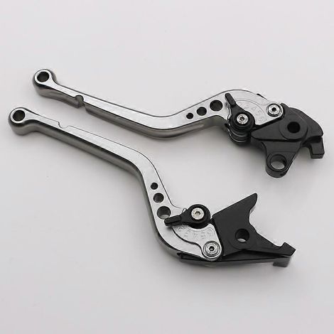Convient pour moto Honda CB1100, réglage modifié, accessoires de poignée de levier de frein, d'embrayage et de klaxon en alliage d'aluminium (gris 3) (1/5)