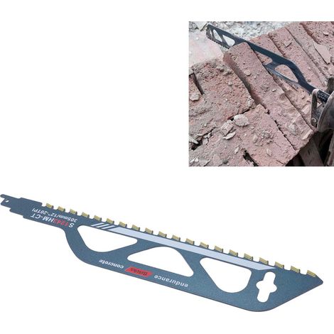 Lame de scie alternative S1243 pour la coupe du béton poreux, de la brique rouge, du fibrociment et du plastique renforcé de fibres de verre (1/5)