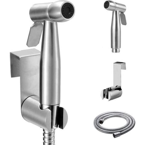 Handbrause für Bidets – mit Wassertankhaken und 150 cm langem Brauseschlauch für Sanitärinstallationen, Toiletten, Bidets und Badezimmer. (1/5)
